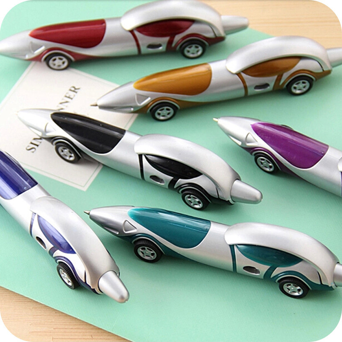 Ballpoint Pen,Funny Novelty Design Racing Car Shaped Ballpoint Pen Office Child Kid Toy Gift