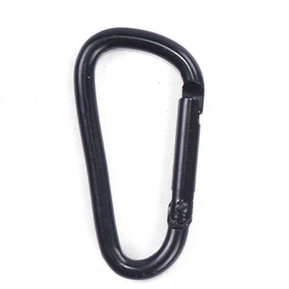 Black #5 D Shape Aluminium Locking Alloy Carabiners