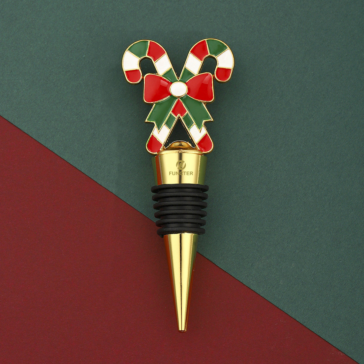 Christmas Candy Cane Wine Stopper