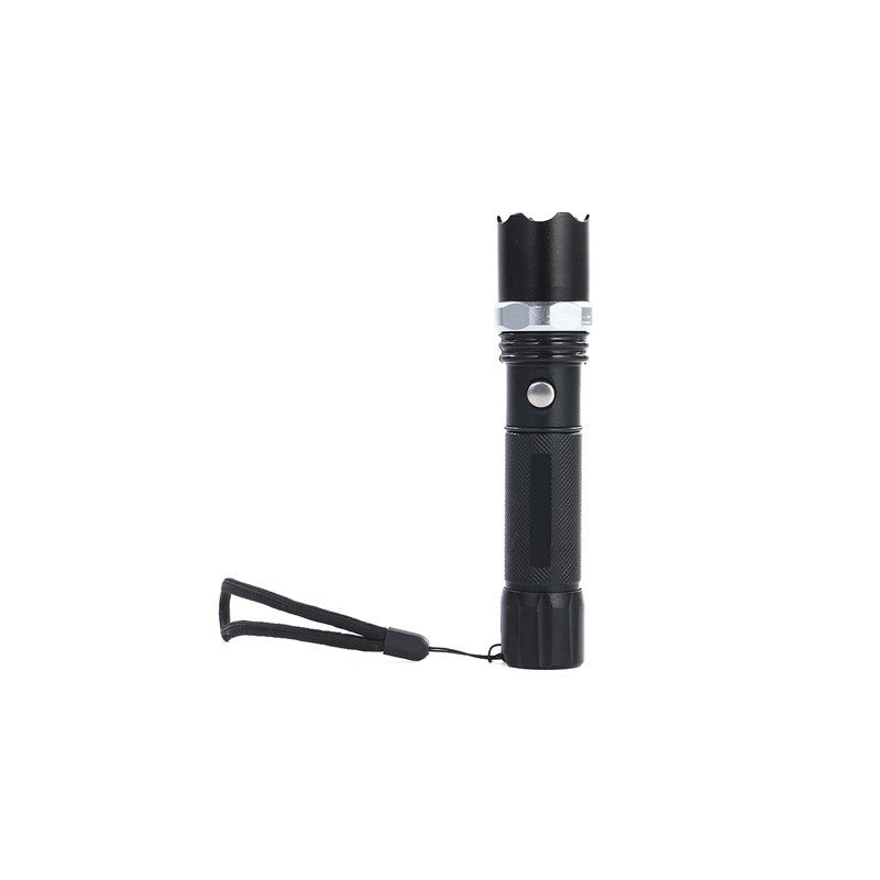 Bright Zoomable LED Flashlight With Rechargeable Battery For Outdoor Emergency