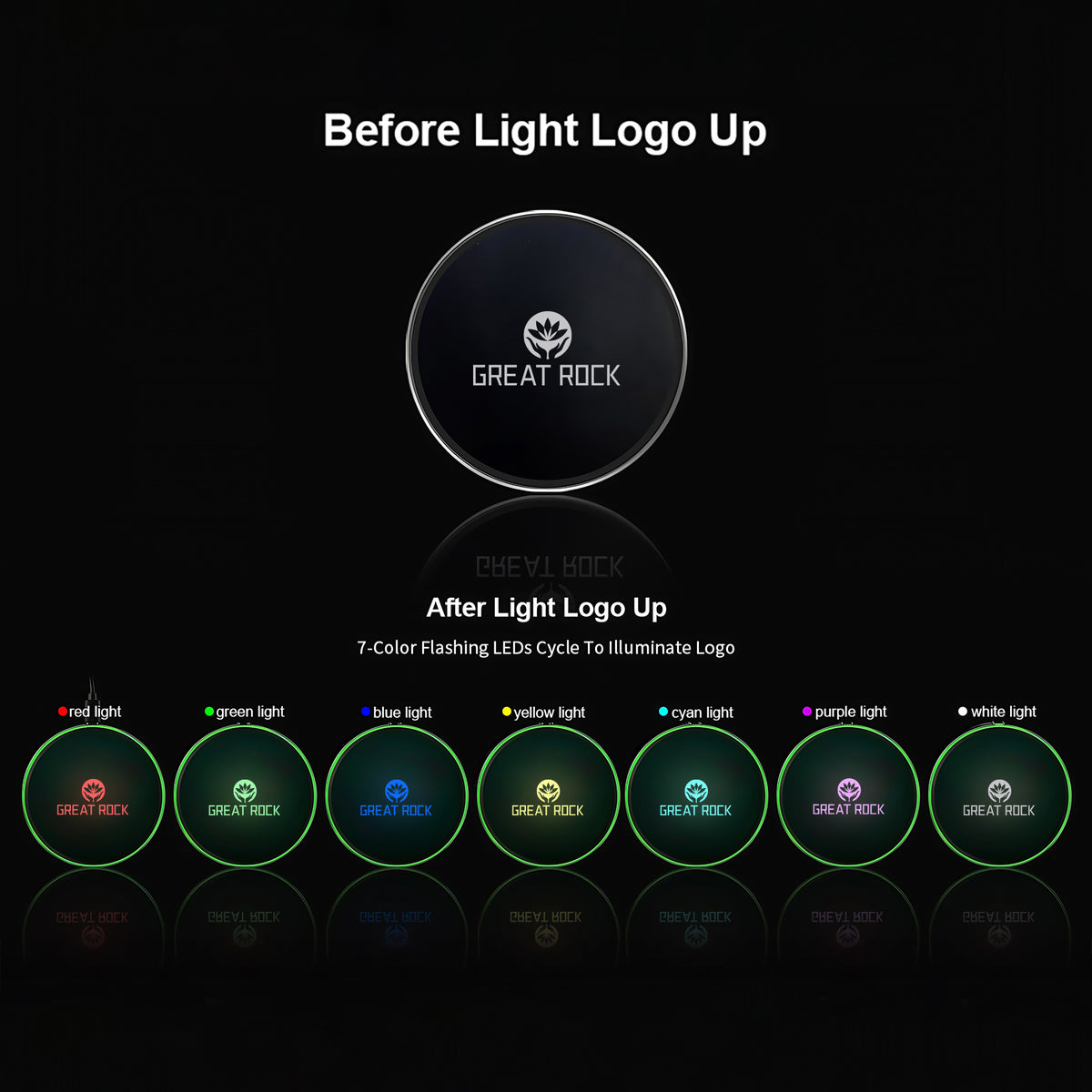 7 Color Flashing LED Light Up Wireless Charger