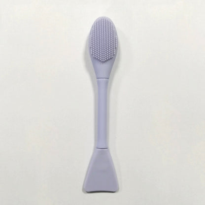 Plastic Handle Silicone Face Mask Dual Sides Brush Shovel Shape for Mud, Clay, Mixed Mask Skin Care