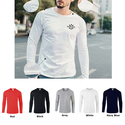Men's 6.35 oz. Slim-Fit Long-Sleeve Crewneck Cotton T-Shirt