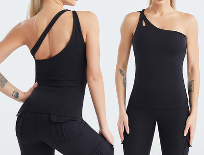 Women's Yoga Sports Bra Strappy Bralette Bra Short Sleeve Yoga Athletic Shirt(Model D)