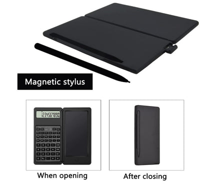 3" 1 Intelligent Folding Portable Scientific Function Calculator with LCD Writing Notepad