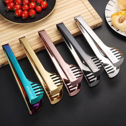 9.5" L Stainless Steel Serving Tongs Pasta Tong