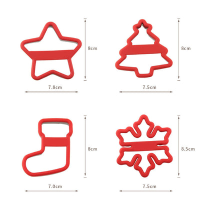 Christmas Sock Sandwich Cutter Sandwich Sealer Set Bread Pancake Maker Crustless Sandwich Maker