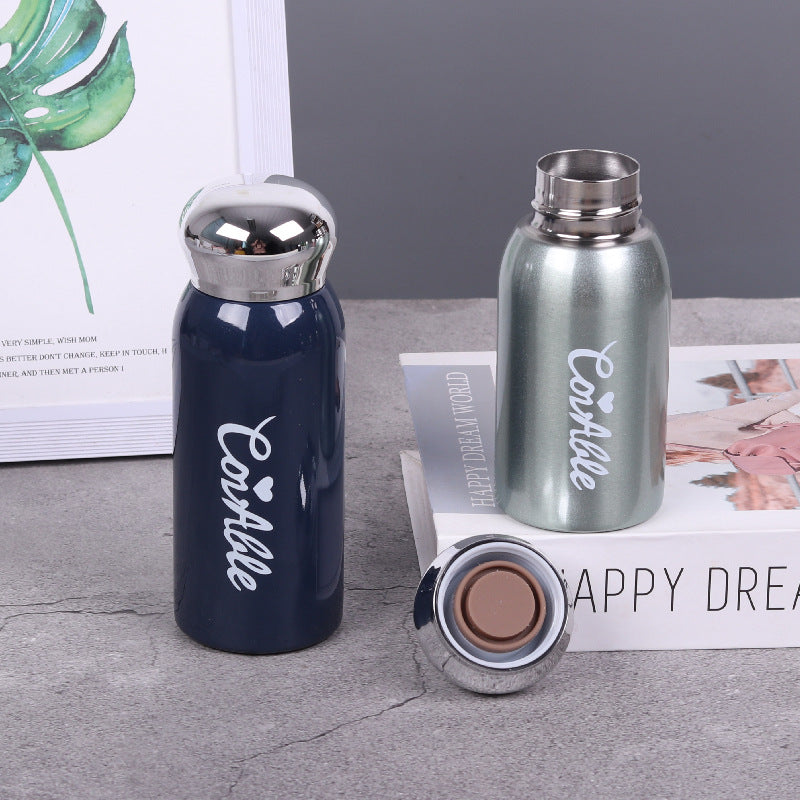 7.4oz/220ML 304 Stainless Steel Mini Insulated Water Bottle With Screw-on Lid Portable Vaccum Mug