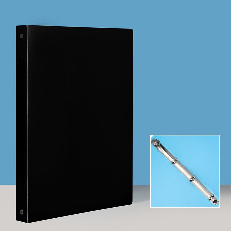 A4 Plastic 4-Ring Binder Document Organizer Folder Rounded Rings Binder
