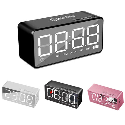 Mirror Alarm Clock Wireless Speaker