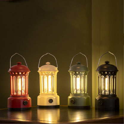 Rechargeable LED Light Retro Camping Lantern RPortable Waterproof Outdoor Tent Bulb Warm Camp Light