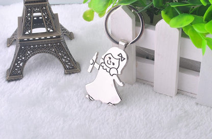 Little Girl Shaped Key Chain