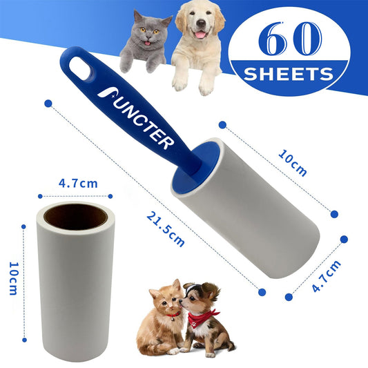 Lint Roller 60 Sheets, PP Handle, Sticky Pet Hair Remover
