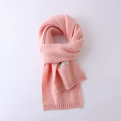 63'' 100% Lamb Wool Plain Scarf Solid Color Wool Scarf Knitted Scarf for Men and Women