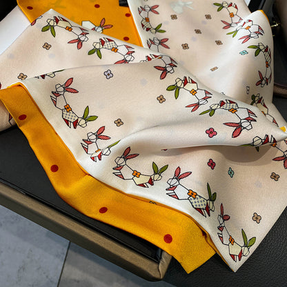 Custom 5.9" x 59"Silk Feeling Hair Head Long Neck Satin Fashion Scarfs