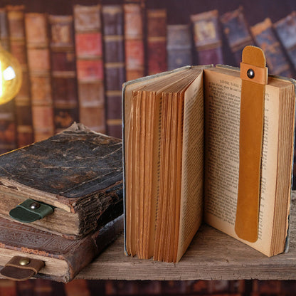 PU Leather Bookmark Classic Stitched Bookmark Page Markers Reading Gifts