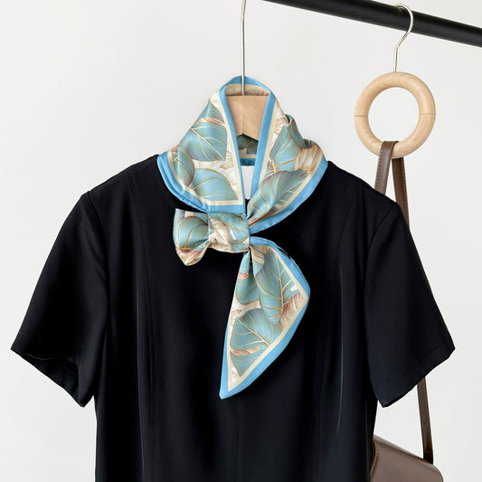 30" x 5" Silk Like Satin Long Square Scarf Neck Scarf Hair Scarves Handbags Wrap Scarf #18