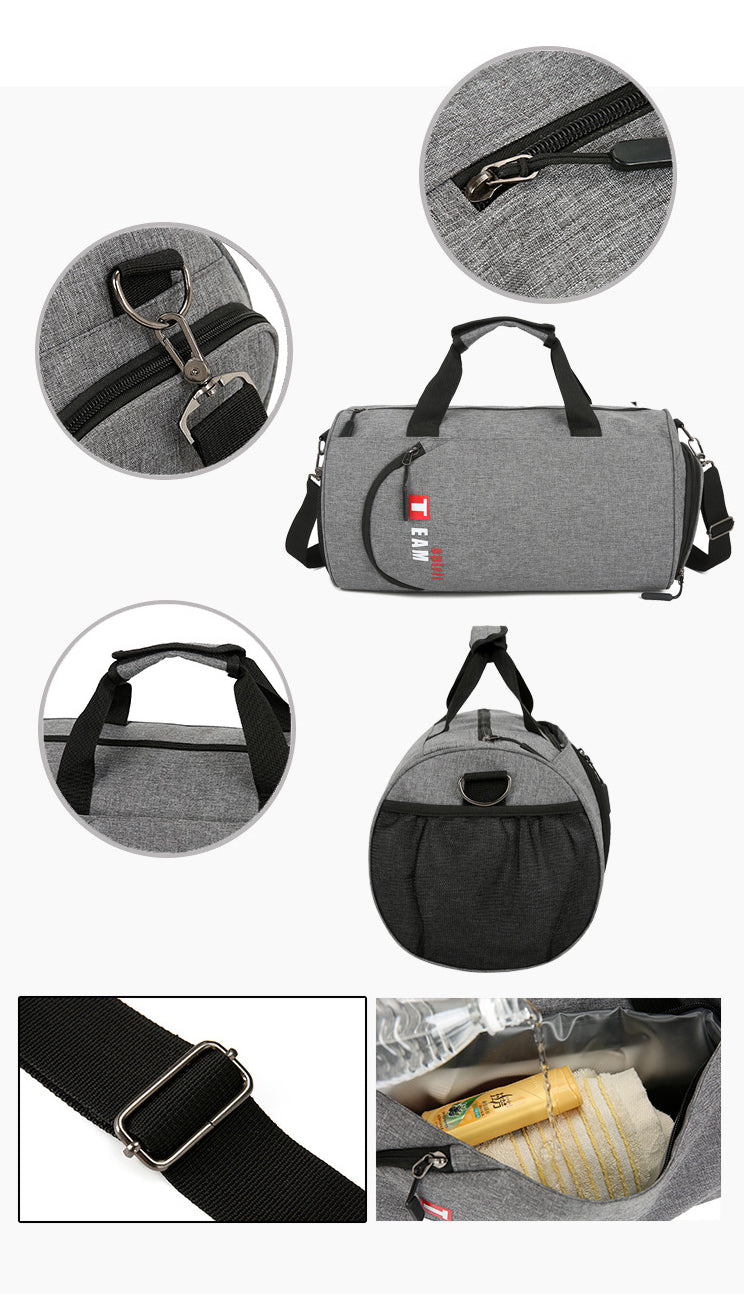Wet and Dry Separated Nylon Tote Bag Swimming Bag Gym Bag for Beach/Fitness/Travel