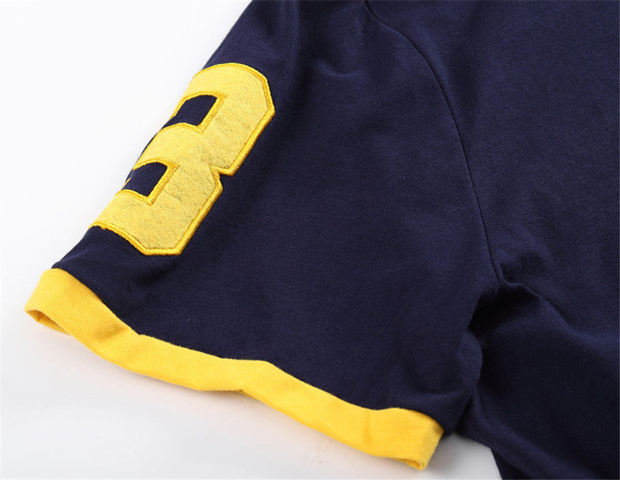 Men's Regular-fit Short-Sleeve Polyester Lapel Polo Shirt