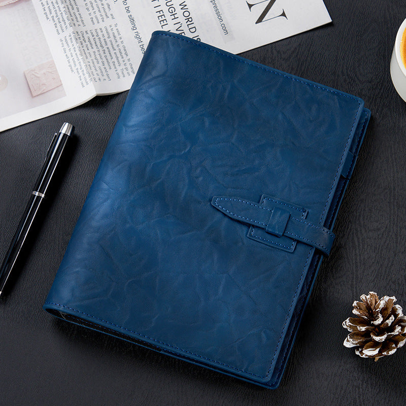 A5 Soft Leather Binder Notebook W/ Pen Holder