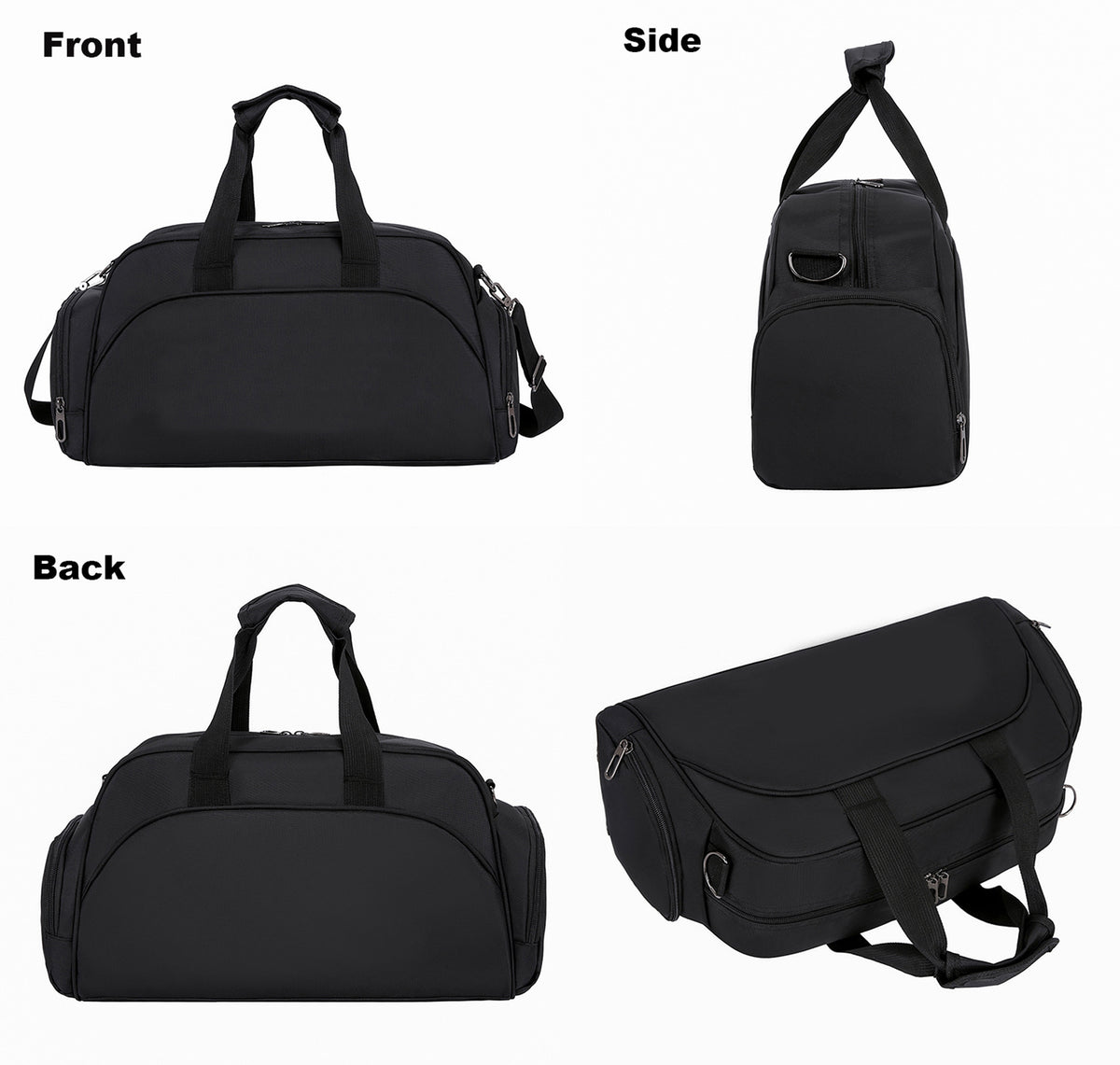 Wet and Dry Separated Nylon Tote Bag Swimming Bag Gym Bag for Beach/Fitness/Travel(Size M)