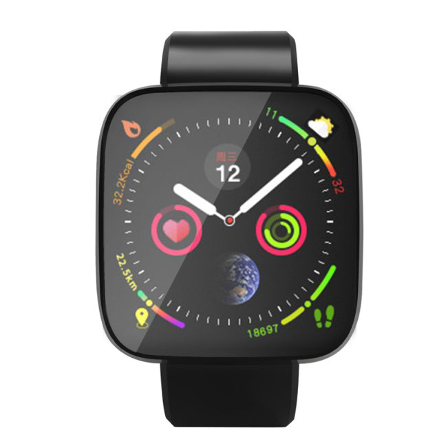 Full Screen Touch Heart Rate Monitoring Pedometer Smartwatch