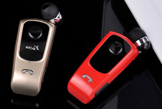Retractable Wireless Earphone Call Vibrate Alert