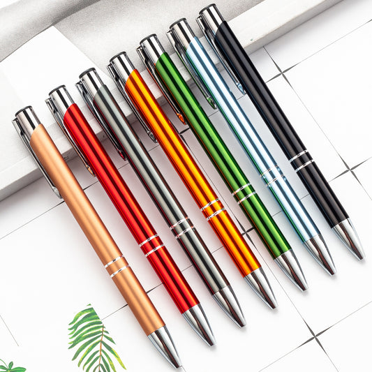 Retractable Metal Ballpoint Pens W/Black Ink