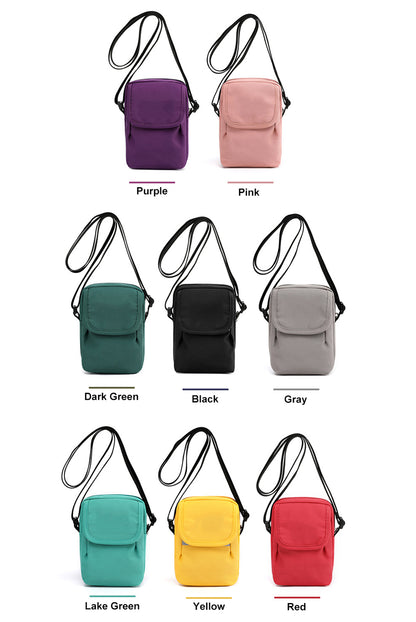 Nylon Mini Crossbody Bag Single Shoulder Bag Daily Cell Phone Purse Bag Stadium Approved Bag