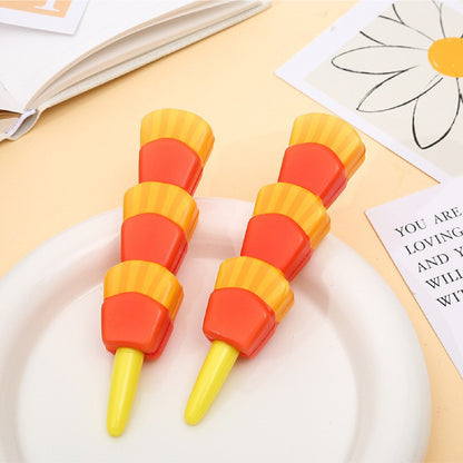 Fried Chips Stress Reliever Pen 2" 1 Squeeze Toy Pen PU Foam Gel Ink Pen