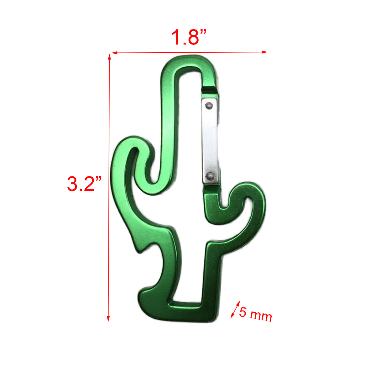 2" 1 Aluminum Cactus Shaped Soda Beverage Beer Bottle Opener