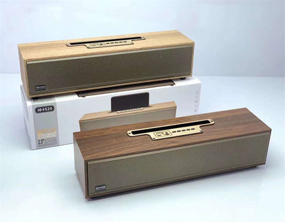 Classic Look Wireless Speaker Long Square Shape Wood Speaker