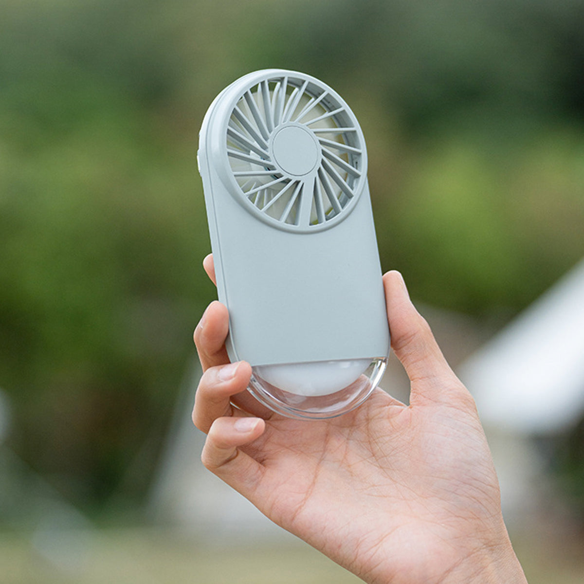 Portable Handheld Fan Rechargeable Pocket Fan w/ Flashlight