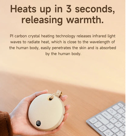 Portable Rechargeable Round Fabric Shell Electric Hand Warmers 5000mAh
