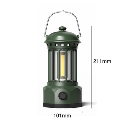 Rechargeable LED Light Retro Camping Lantern RPortable Waterproof Outdoor Tent Bulb Warm Camp Light