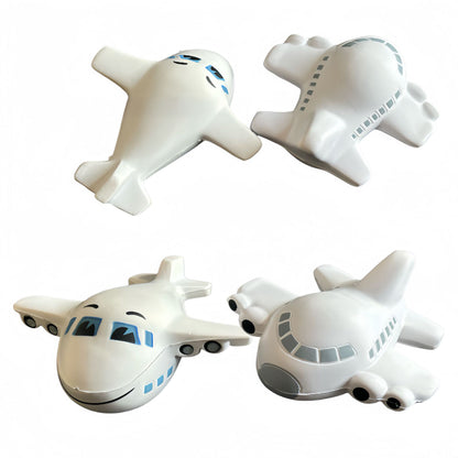 Light Grey PU Foam Aircraft Toy Decompression Model Decoration