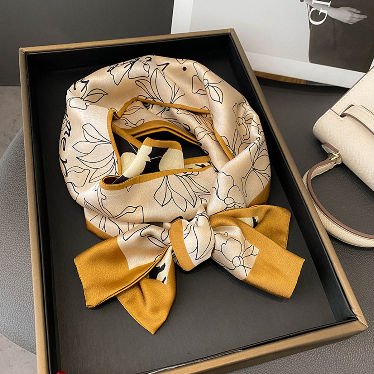 Custom 5.9" x 59" Long Silk Like Neck Scarf Women's Fashion Satin Scarfs
