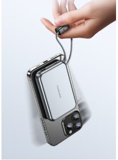 10000mAh Magnetic Fast Charging Portable Charger W/ Built-in Cables, Lanyards