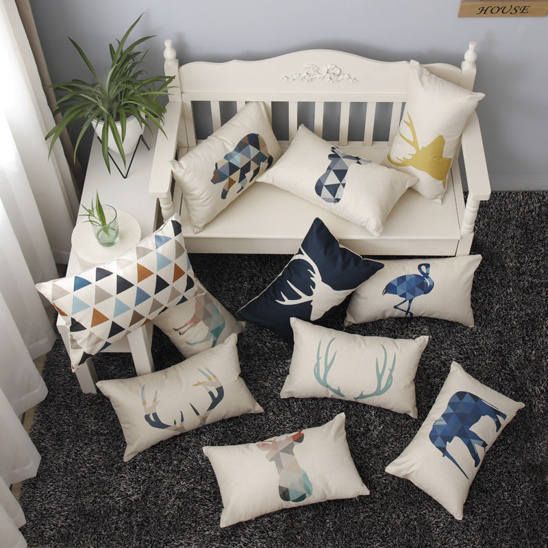 Full Printed 11.8 x 19.7" Premium Square Linen Throw Pillowcase With Hidden Zipper