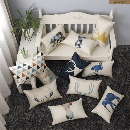 Full Printed 11.8 x 19.7" Premium Square Linen Throw Pillowcase With Hidden Zipper