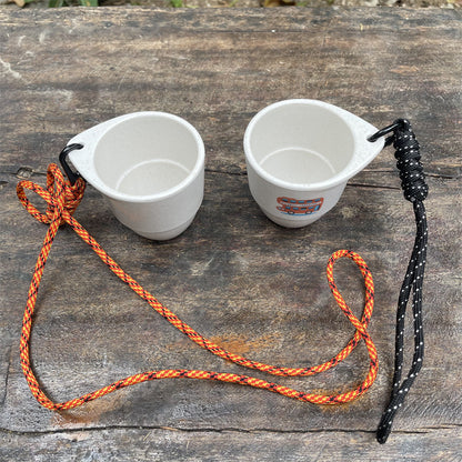3 oz Coffee Mug Camping Mug Travel Tumbler Cup W/ Paracord Handle Drawstring