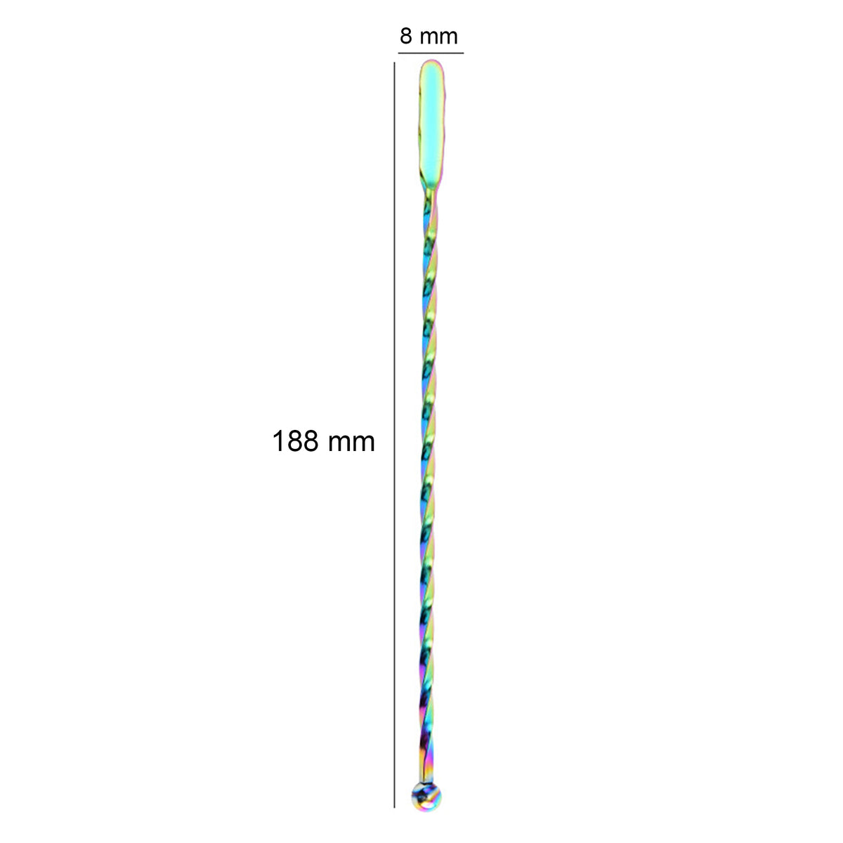 7.4 L Stainless Steel Twisted Spiral Cocktail Stirrer