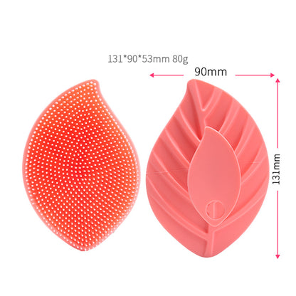 Silicone Body Scrubber Leaf Shaped Shower Brush Body Exfoliator Body Cleansing