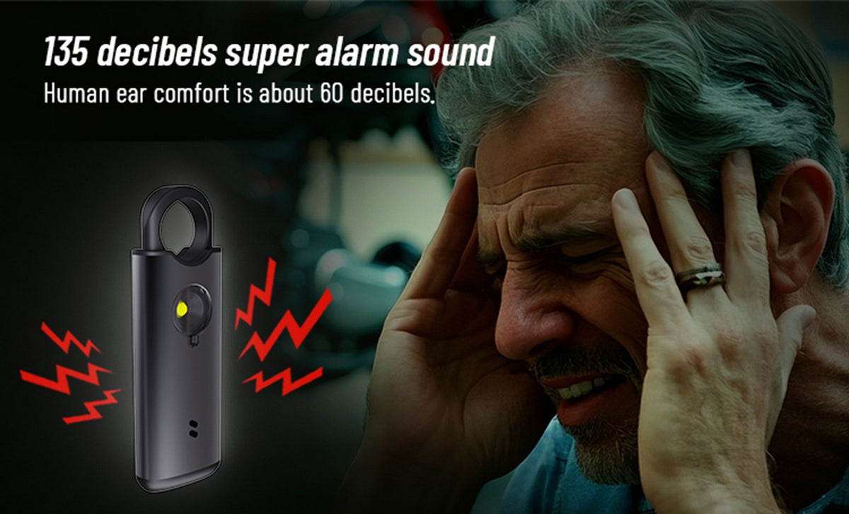 Rechargeable Personal Safety Alarm Self-defense Keychain