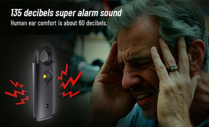 Rechargeable Personal Safety Alarm Self-defense Keychain