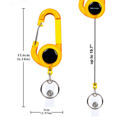 Outdoor Retractable Reel Key Holder Nurse ID Badge Holder Reel