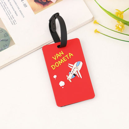 Fully Customizable 3D Raised Soft PVC Luggage Tag For Suitcase