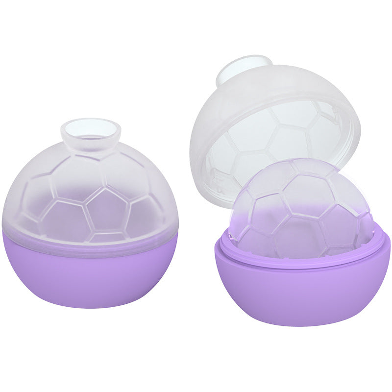 Large Single Sports Ball Ice Cube Molds Soccer Shaped Silicone Ice Ball Mold