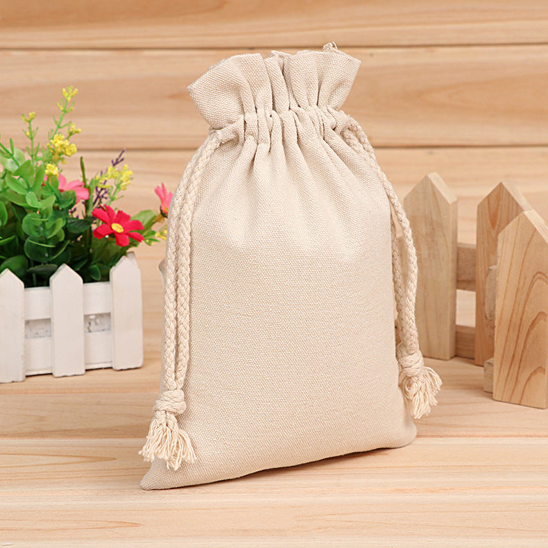 Custom 6" X 9" 8 Oz Cotton Canvas Cloth Drawstring Bags Jewelry Wedding Candy Gift Bags