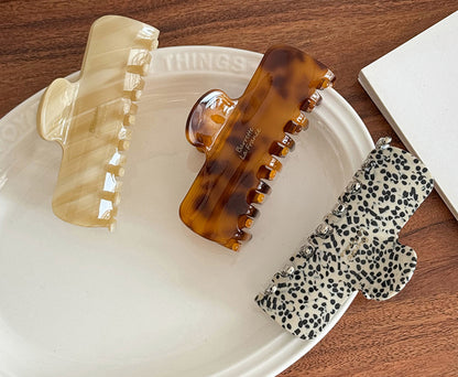 Large Size Rectangle Acetate Hair Claw Clips